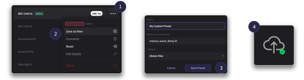 Color Grading Preset Editor in Color.io App